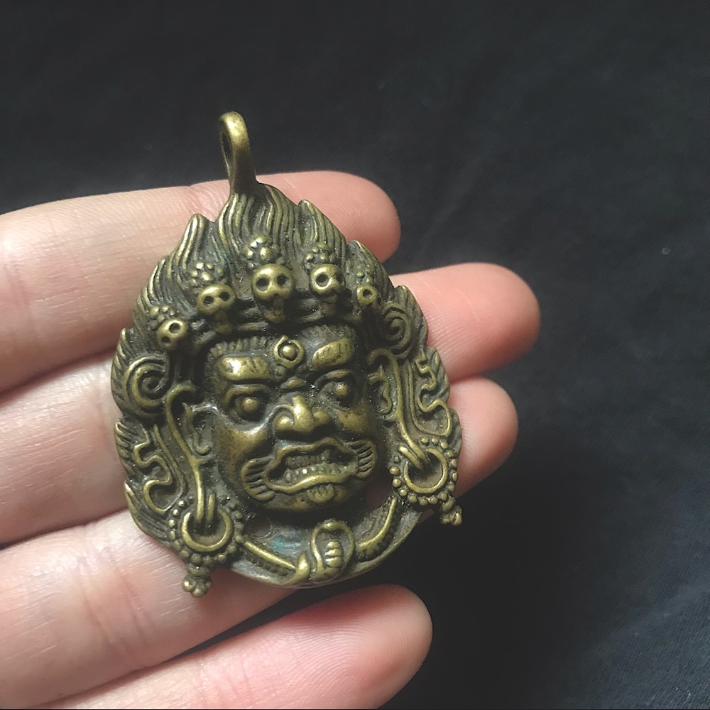 Brass Mahakala Pendant